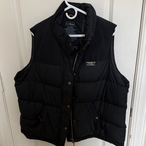 L.L.Bean Black Quilted Down Vest